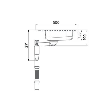 Dimensions - Éviers à encastrer Granberg ES11 - 49.6 cm