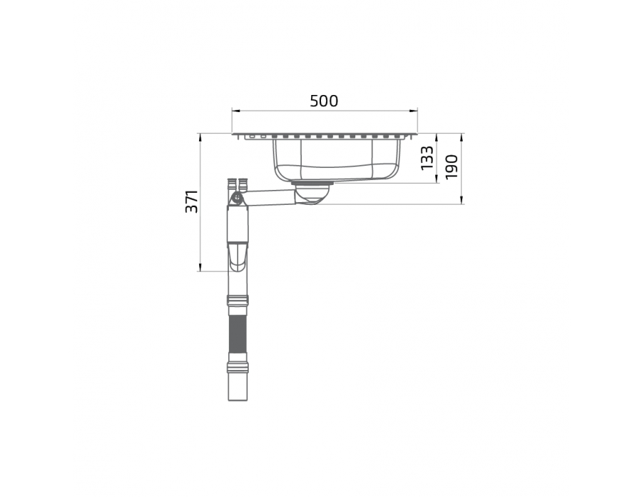 Dimensions - Éviers à encastrer Granberg ES11 - 49.6 cm