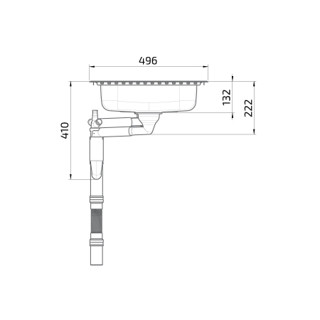 Dimensions - Éviers à encastrer Granberg ES20 - 61.6 cm