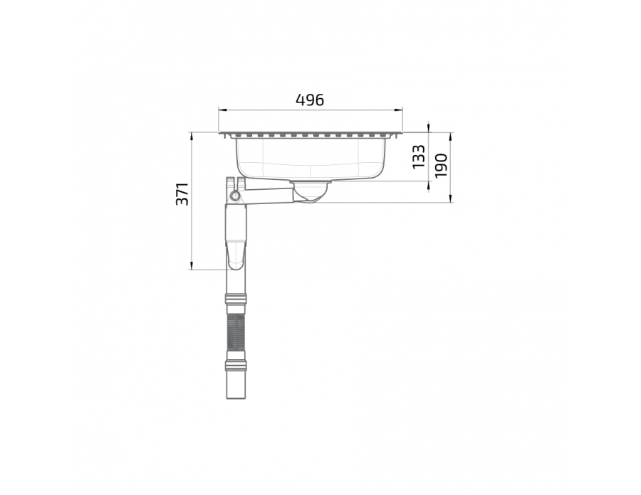 Dimensions - Éviers à encastrer Granberg ES10 - 44.1 cm
