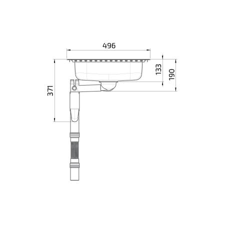 Dimensions - Éviers à encastrer Granberg ES15 - 76.6 cm